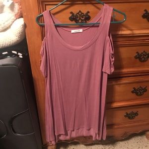 Purple cold shoulder tunic!